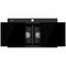 Oliveri St-Bl1566Gtkit Santorini Double Bowl Black Granite Sink With Glass Top Kitchen Sinks