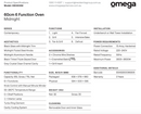 Omega Obo606M 60Cm 6 Function Fan Forced Oven With Minute Minder - Special Order Electric Oven