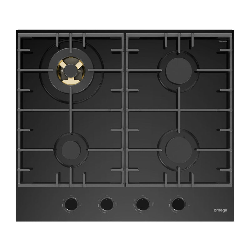 Omega Ocgg604Wb 60Cm Gas On Ceramic Glass Cooktop - Special Order