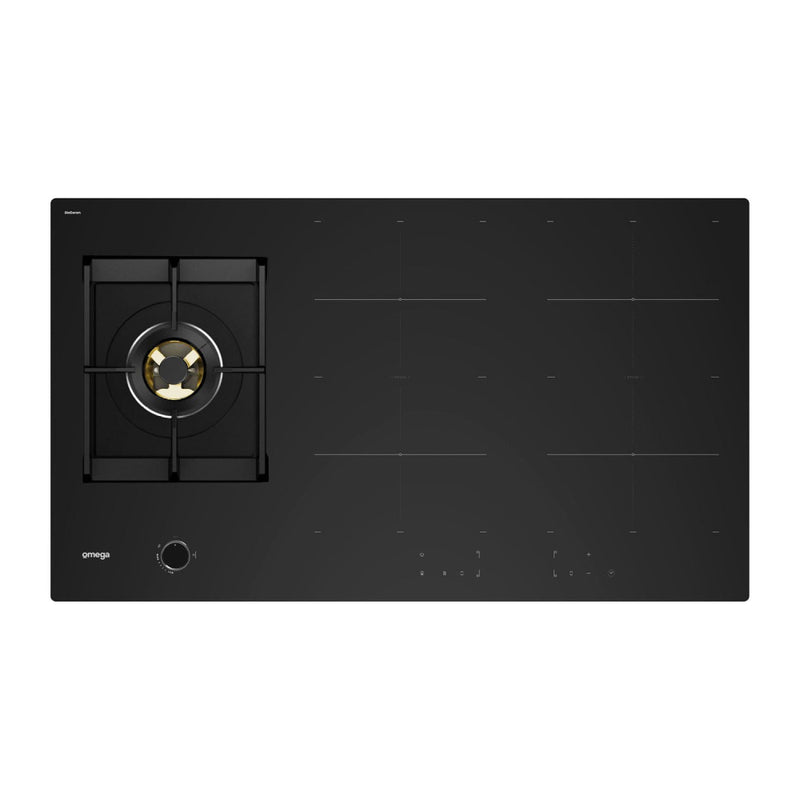 Omega Ocig905B 90Cm Hybrid Cooktop Gas & Induction - Special Order