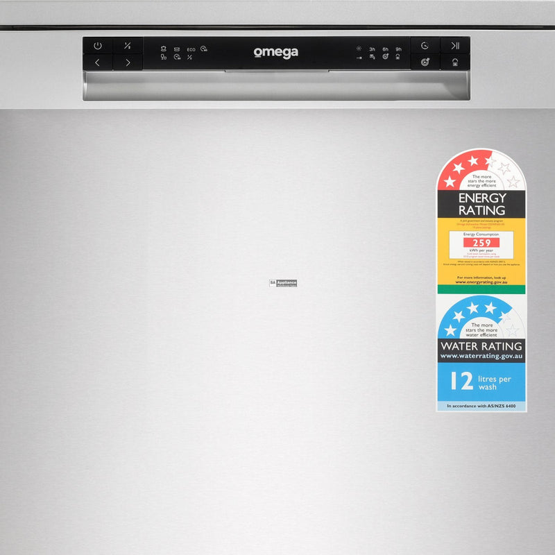 Omega Odwf6014X 60Cm Stainless Steel Freestanding Dishwasher With Cutlery Draw - Special Order