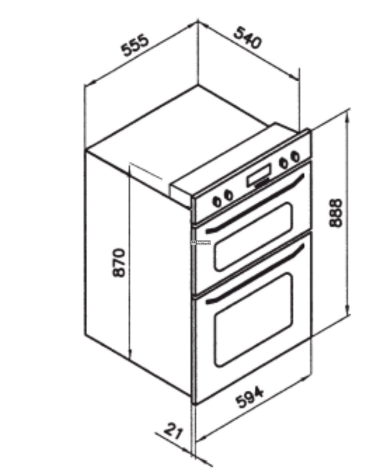 Omega Oo885Xr Italian Made Multifunction Duo Oven Wall Ovens