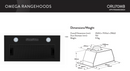 Omega Oru70Mb 70Cm Undermount Rangehood Matte Black - Special Order Rangehoods