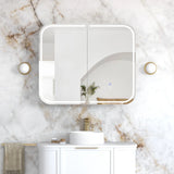 Otti LED-SSQ9075-VP LED Newport 900x750mm White Shaving Cabinet