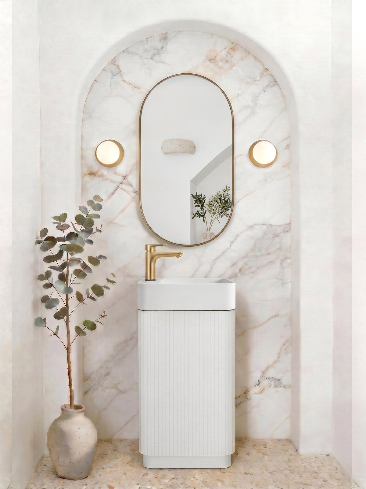 Otti Maxi Space Saver Curved Floor Standing Vanity