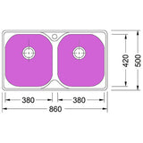 Franke Aurora PFX620B Double Bowl Sink Pack