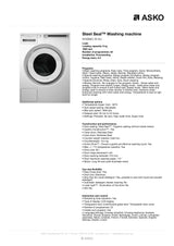 ASKO W4086CWAU 8kg Front Load Washing Machine, White - Factory Seconds