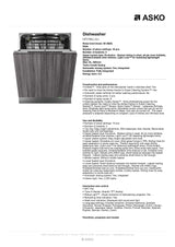 ASKO DFI766UAU Style Fully Integrated Dishwasher - ASKO Seconds Discount