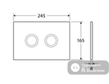 R&T JB05W Raised Care Flush Buttons Gloss White - Toilet Cisterns & Buttons