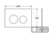 R&T JB11-C Round Button Flush Plate Chrome - Toilet Cisterns & Buttons