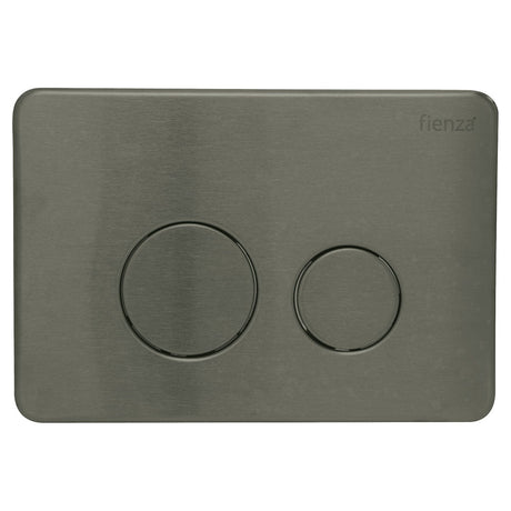 R&T JB11GM Round Button Flush Plate Gun Metal - Toilet Cisterns & Buttons