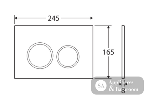 R&T JB11UB Round Button Flush Plate Urban Brass - Toilet Cisterns & Buttons