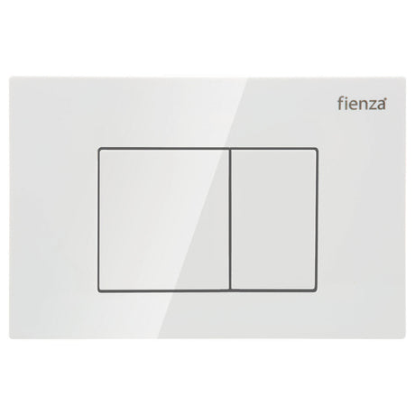 R&T JB60W Square Button Flush Plate Gloss White - Toilet Cisterns & Buttons