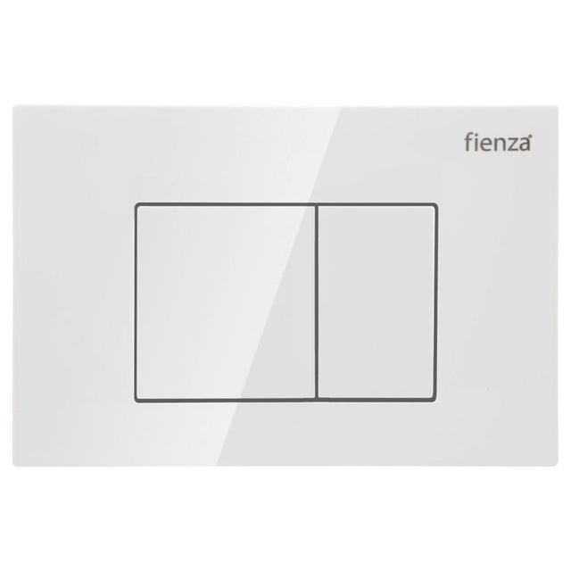 R&T JB60W Square Button Flush Plate Gloss White - Toilet Cisterns & Buttons