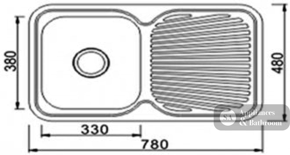 Robinhood SPC780 Stainless Steel Kitchen Sink - Top Mounted Kitchen Sinks