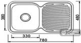 Robinhood SPC780 Stainless Steel Kitchen Sink - Top Mounted Kitchen Sinks