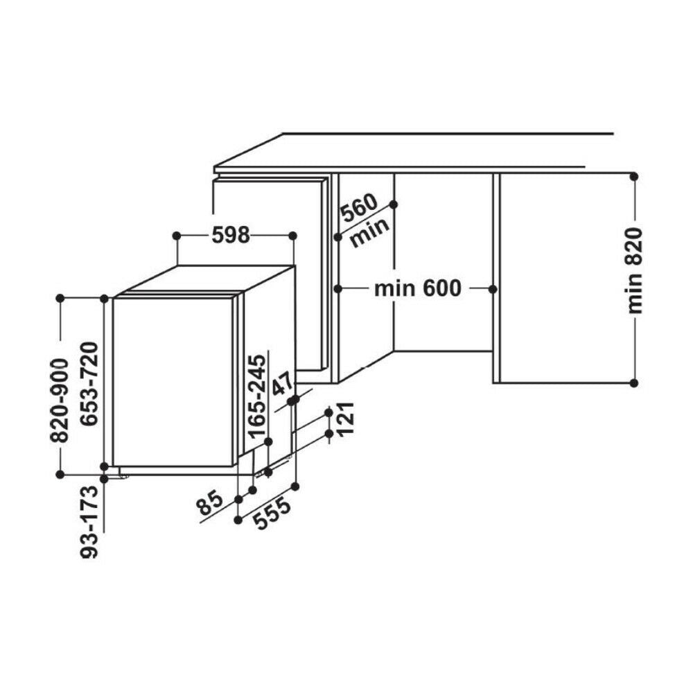 Whirlpool WIE2C19AUSA 6-Program Fully-Integrated Dishwasher