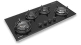 Goldline SAB4GLB 93cm Black Narrow 4 Burner Gas Cooktop