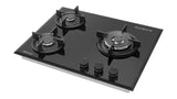 Goldline SAB603S 64cm Black 3 Burner Gas Cooktop