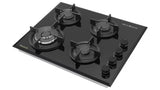 Goldline SAB704S 64cm Black 4 Burner Gas Cooktop
