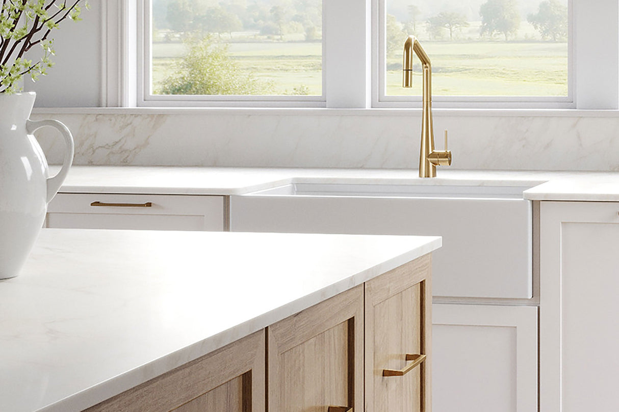 Oliveri Santorini Farmhouse Undermount Sink, 945x665mm, with Overflow, White, ST-WH1584U OF