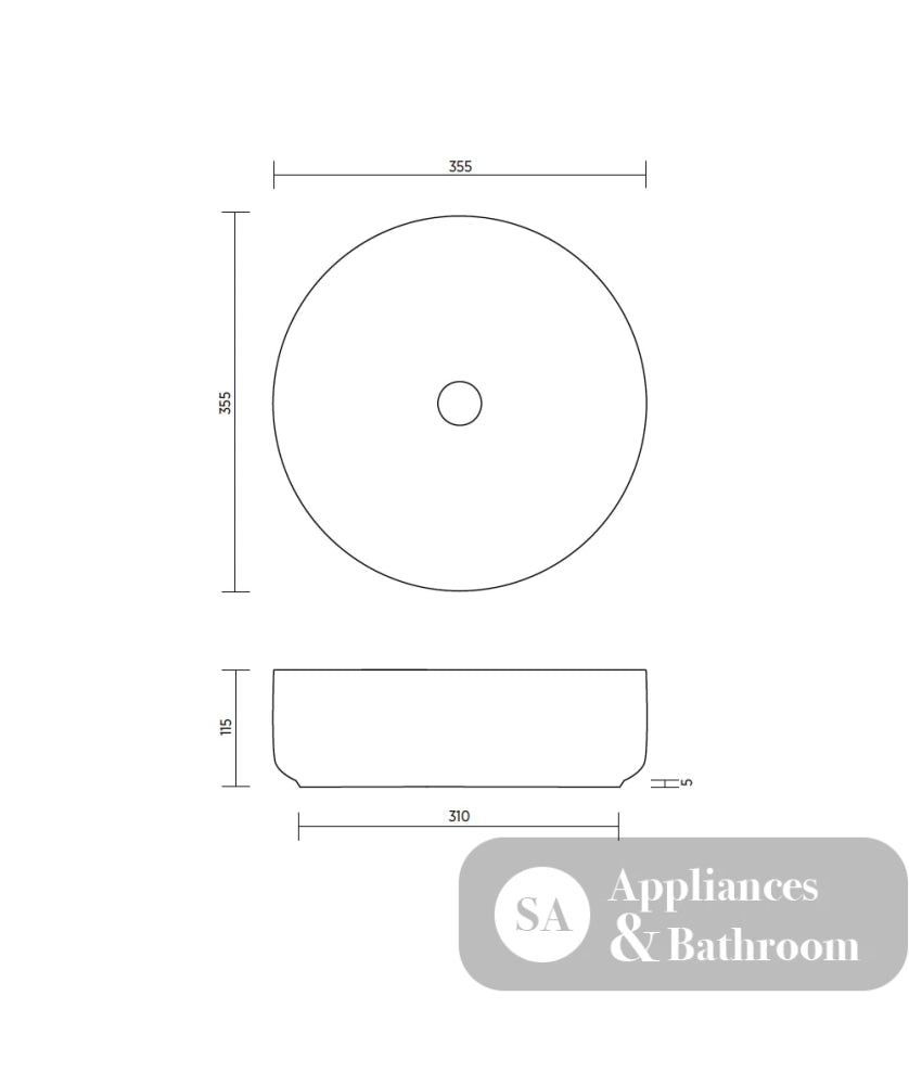 Seima 191009 Arko Above Counter Basin White Silk - Basins