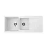 Seima 191053 Oros Arqstone Sink Abovemount Right or Left Hand Drainer No Taphole White - Sinks