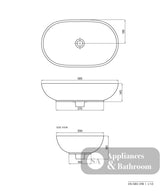Seima 191453 Arko 018 Above Counter Basin 585mm No Taphole White - Basins