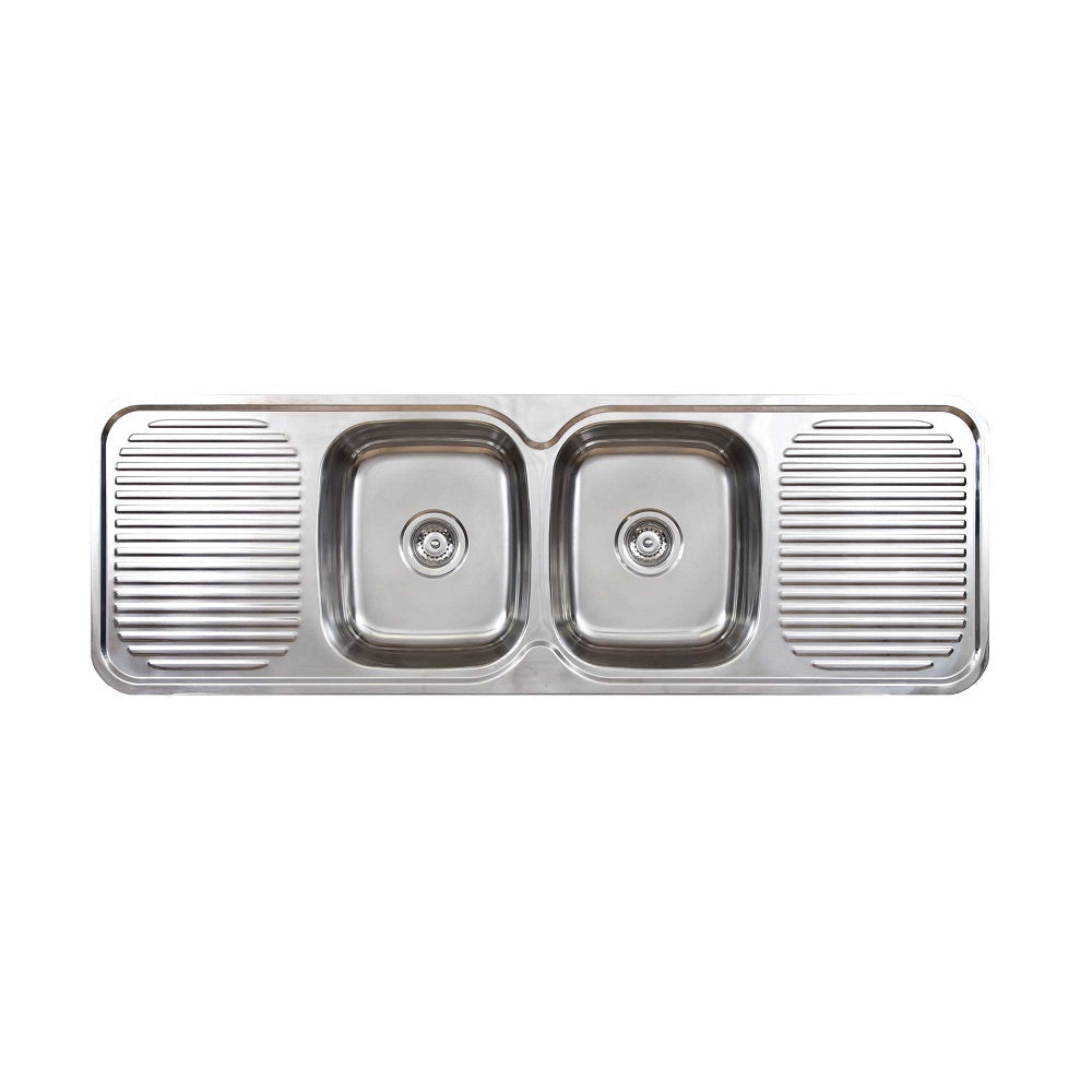 Seima 191573 Acero 002 Double Bowl Sink Abovemount (No taphole) Stainless Steel 1500x500mm - Sinks