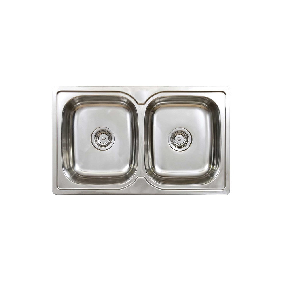 Seima 191582 Acero 005 Double Bowl Sink Abovemount (No taphole) Stainless Steel 820x500mm - Sinks