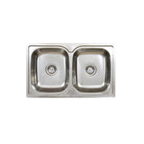 Seima 191582 Acero 005 Double Bowl Sink Abovemount (No taphole) Stainless Steel 820x500mm - Sinks