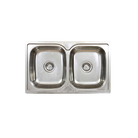 Seima 191582 Acero 005 Double Bowl Sink Abovemount (No taphole) Stainless Steel 820x500mm - Sinks