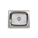 Seima 191597 Acero 007 Single Bowl Sink Abovemount (Left taphole) Stainless Steel 610x510mm - Sinks
