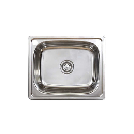 Seima 191602 Acero 007 Single Bowl Sink Abovemount (2 taphole short edge) Stainless Steel 610x510mm - Sinks