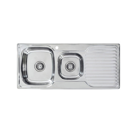Seima 191615 Acero 1080 Sink 1.75 Left Hand Bowl with Right Hand Drainer One Taphole - Sinks