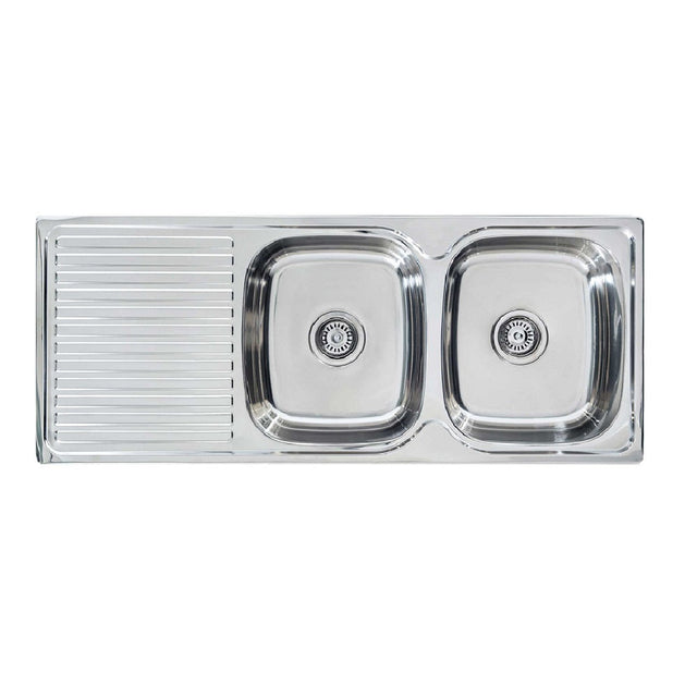 Seima 191620 Acero 1200 Double Bowl Sink Abovemount (No taphole) Stainless Steel 1200x480mm - Sinks