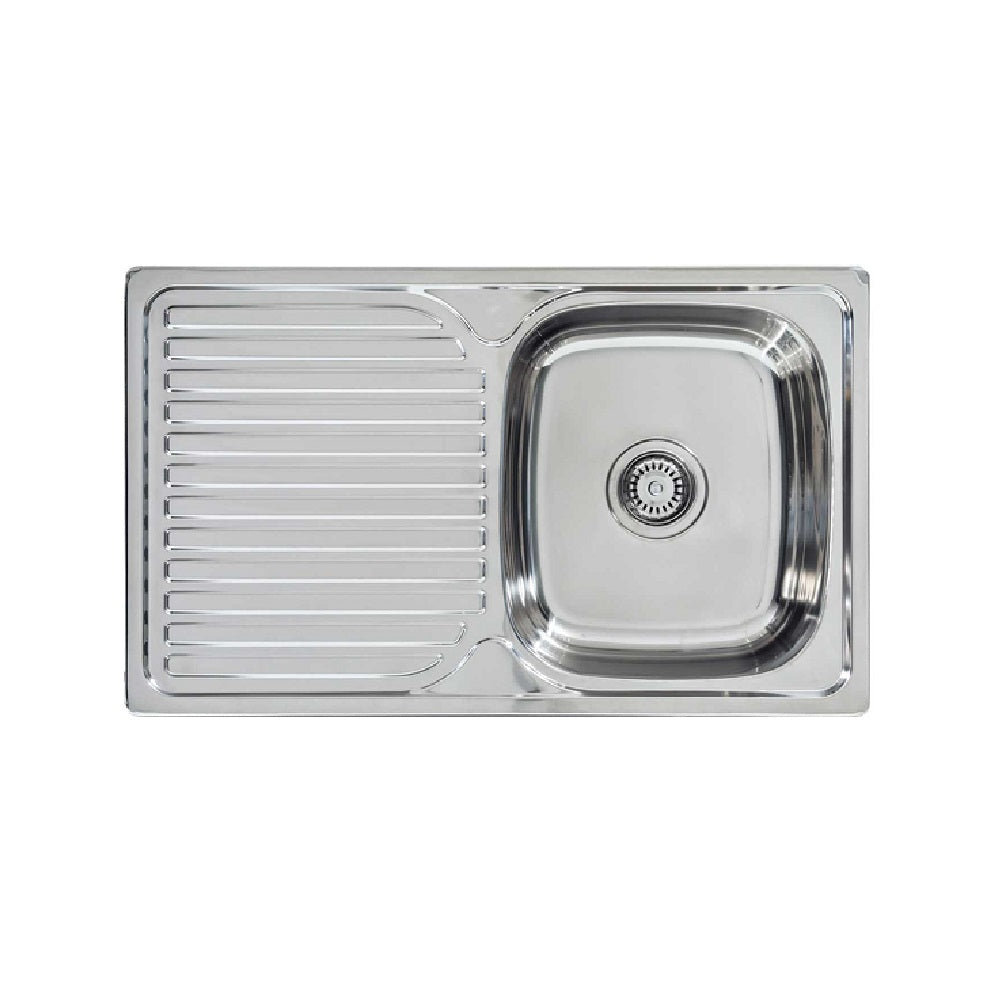 Seima 191625 Acero 800 Single Bowl Sink Abovemount (No taphole) Right Drainer Stainless Steel 800x480mm - Sinks