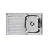 Seima 191625 Acero 800 Single Bowl Sink Abovemount (No taphole) Right Drainer Stainless Steel 800x480mm - Sinks