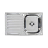 Seima 191626 Acero 800 Single Bowl Sink Abovemount (1 taphole) Left Drainer Stainless Steel 800x480mm - Sinks