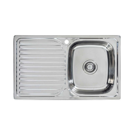 Seima 191626 Acero 800 Single Bowl Sink Abovemount (1 taphole) Left Drainer Stainless Steel 800x480mm - Sinks