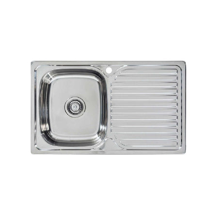 Seima 191628 Acero 800 Single Bowl Sink Abovemount (1 taphole) Right Drainer Stainless Steel 800x480mm - Sinks