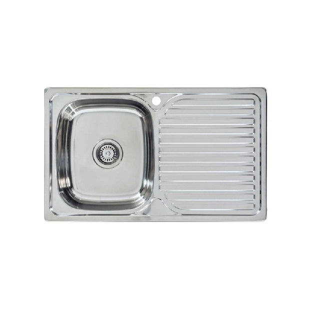 Seima 191628 Acero 800 Single Bowl Sink Abovemount (1 taphole) Right Drainer Stainless Steel 800x480mm - Sinks