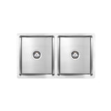 Seima 191924 Leto Sink 750 Double Bowl Abovemount/Undermount with Overflow Stainless Steel 750x440mm - Sinks