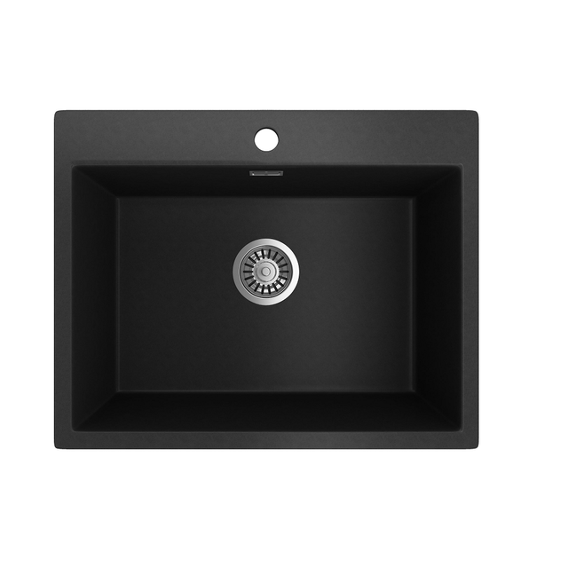 Seima 191987 Oros Arqstone Sink Abovemount One Taphole Black 620 x 500mm - Sinks
