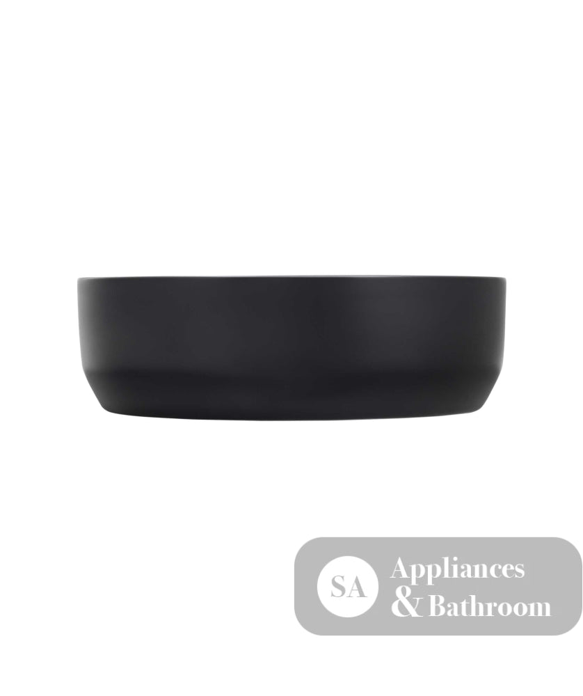 Seima 192032 Aurora 385 Above Counter Ceramic Basin Black Silk Matte Finish - Basins
