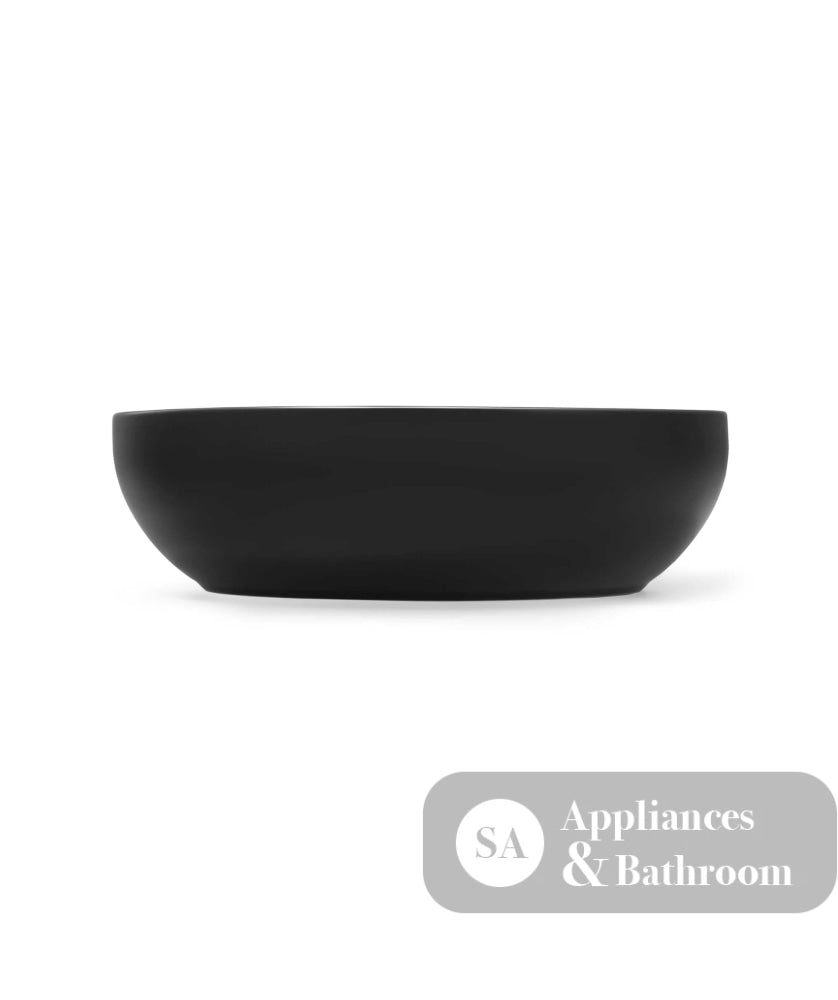 Seima 192074 Aurora 380 Above Counter Ceramic Basin Black Silk Matte - Basins