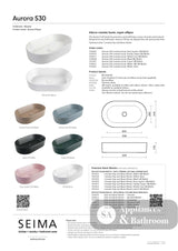 Seima 192147 Aurora 530 Above Counter Ceramic Basin Forest - Basins