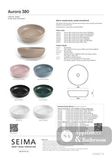 Seima 192148 Aurora 380 Above Counter Ceramic Basin Forest - Basins