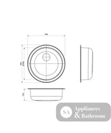 Seima 192371 Acero 446 Sink Abovemount or Undermount Stainless Steel - Sinks