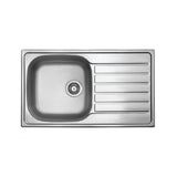 Seima 192379 Acero 860 Topmount Sink 1 Bowl with Right Hand Drainer (No Taphole) Stainless Steel 860x500mm - Sinks